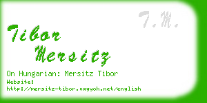 tibor mersitz business card